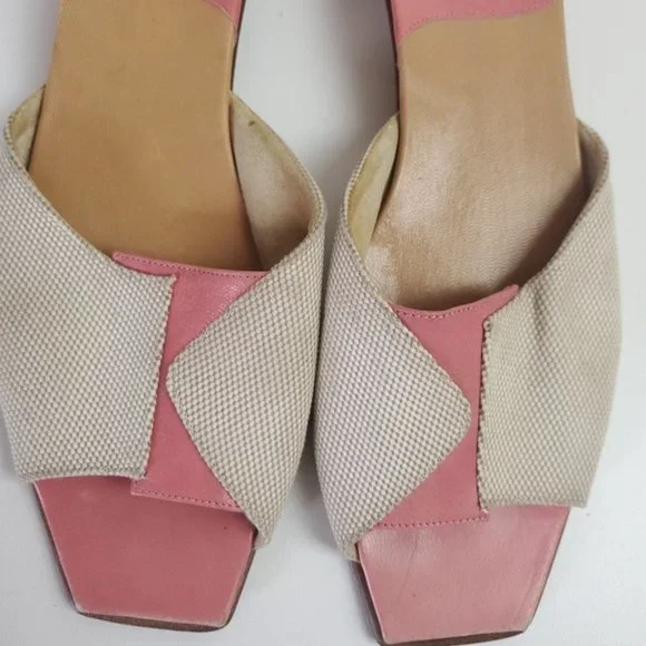 Kate Spade pink cream leather slide sandals - Picture 8 of 8